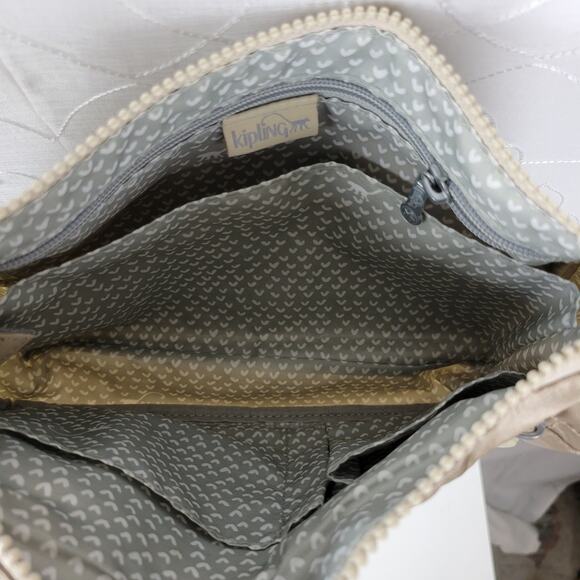 Kipling Callie Womens Crossbody Bag Gold Metallic Lightweight Casual Purse Bag - Picture 9 of 14